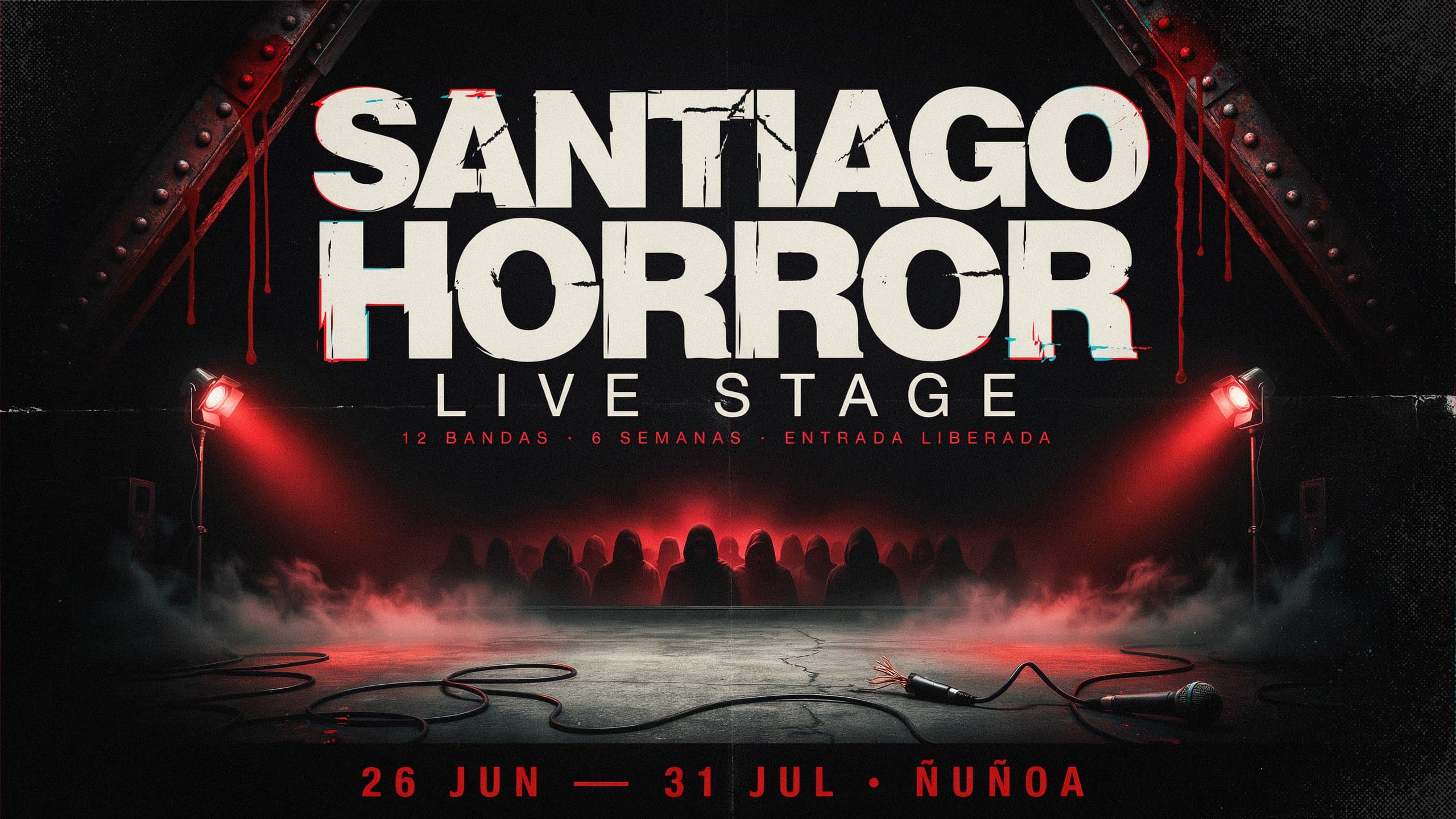 Doce bandas, seis semanas y entrada liberada: el Santiago Horror Live Stage llega para potenciar la escena alternativa chilena