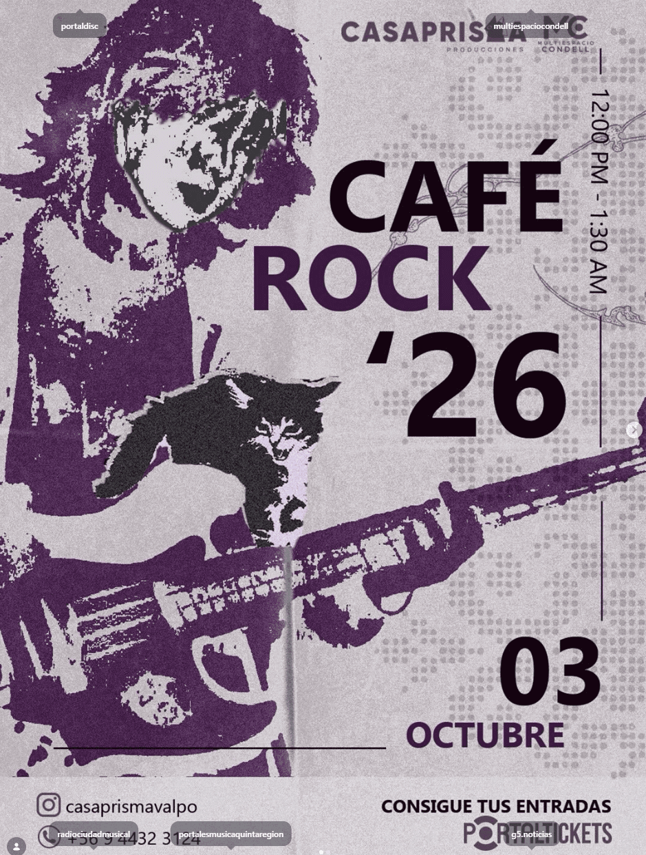 Café Rock vuelve con su lineup más largo: 18 bandas emergentes en un solo día en Valparaíso